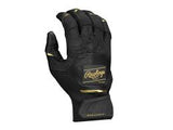 Rawlings Workhorse Adult Baseball Batting Gloves - Black/Gold