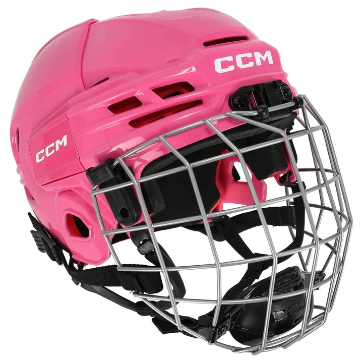 CCM Junior Youth Tacks 70 Combo Hockey Player Helmet Pink