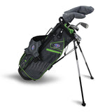 U.S Kids Golf Right Hand UL57-s 5 Club Stand Set, Grey/Green Bag