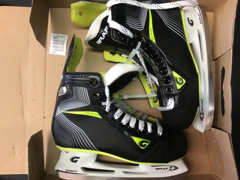 Graf Supra G3035 JR Hockey Skates - Black/Volt - Size 4 Junior - New