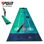 PGM portable velvet putting trainer mat custom golf putting mat
