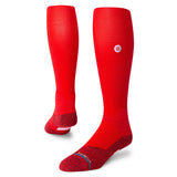 Womens Mlb Diamond Sport Otc Socks - RED