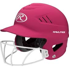 Rawlings Coolflo Highlighter Baseball Batting Helmet With Mask