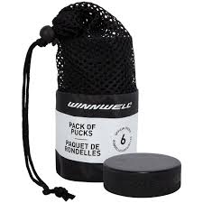 Winnwell Official Ice Hockey Puck - 6 Pack