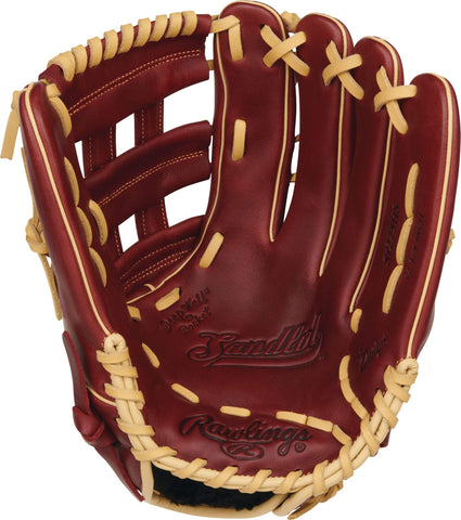 Rawlings Sandlot Leather Outfield Glove, Right-Hand Throw, 14-in