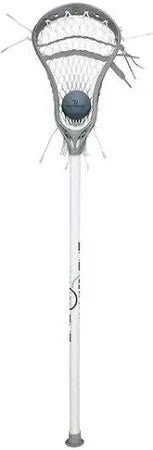 Warrior Evo Mini 34-Inch Junior Lacrosse Stick With Ball - White/Black