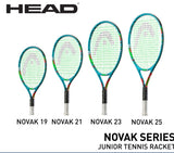 Head Junior Novak Tennis Racket - SZ 19, 21, 23, 25