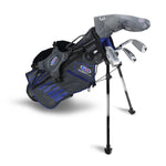 U.S Kid's Golf Club Sets Right Hand UL45-s 4 Club Stand Set, Grey/Blue Bag