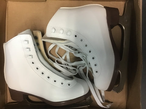 Jackson Ultima Glacier Ice Figure Skates - Model GSU124 - White - Youth Size 12M - New