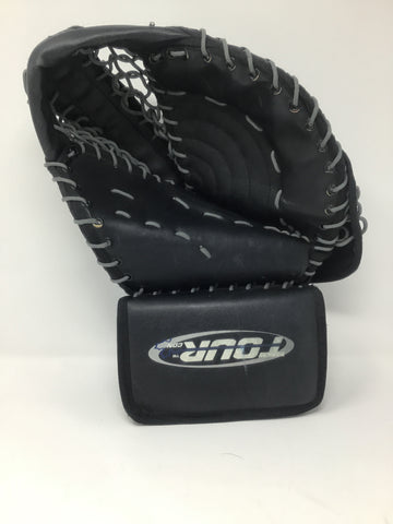 Tour Pro USA Ice Hockey Catching Glove - Black/Blue - Adult Size Left Hand - Used - Excellent