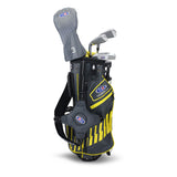 U.S Kid's Golf Club Sets Right Hand UL42-s 4 Club Stand Set, Grey/Yellow Bag